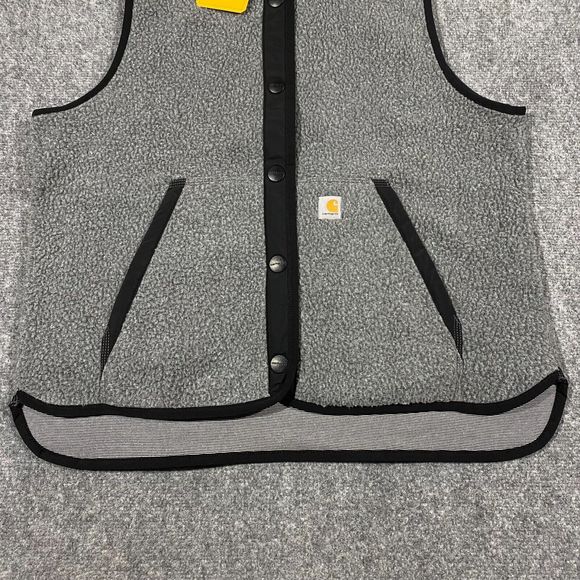 Carhartt Sherpa Fleece Snap Front Vest Womens 2X Plus Relaxed Fit Gray NWT - Picture 7 of 16